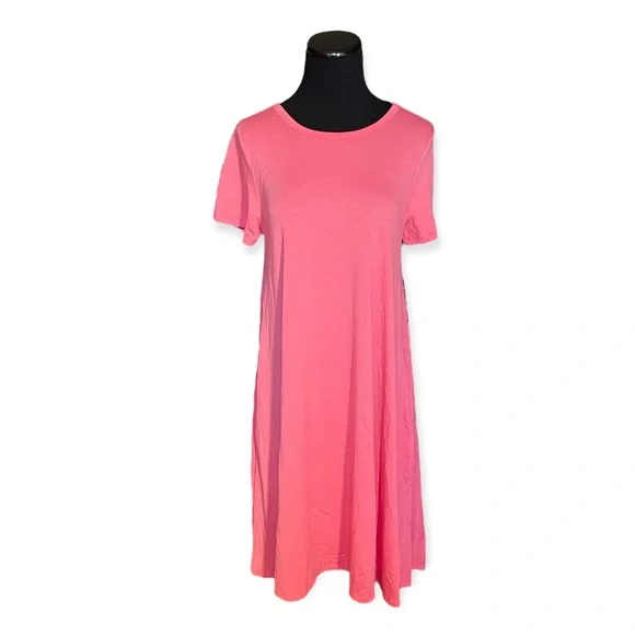 LuLaRoe | Dresses | S Lularoe Jessie Swing Dress Fabulous Solid Salmon Pink  Small 68 | Poshmark